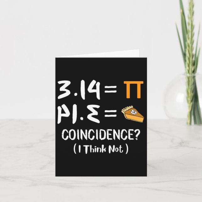Pi Equals Pie Funny Mah Pun Pi Day Geschenk Karte (Vorderseite)
