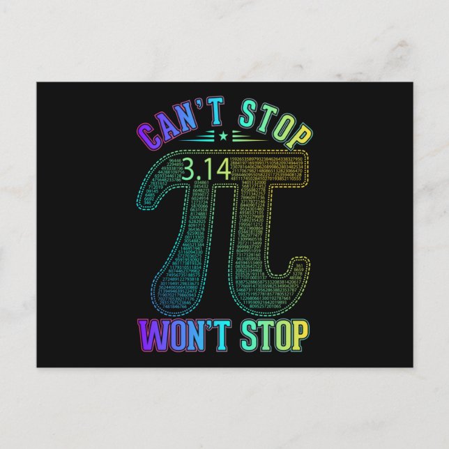 Pi Funny Math 3.14 Postkarte (Vorderseite)