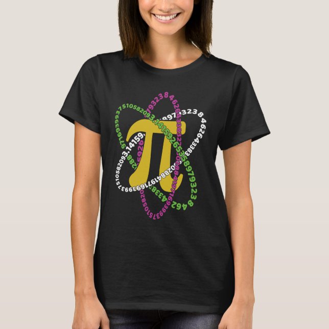 Pi Galaxy Orbit Math Holiday Mathematics Pi Day T-Shirt (Vorderseite)