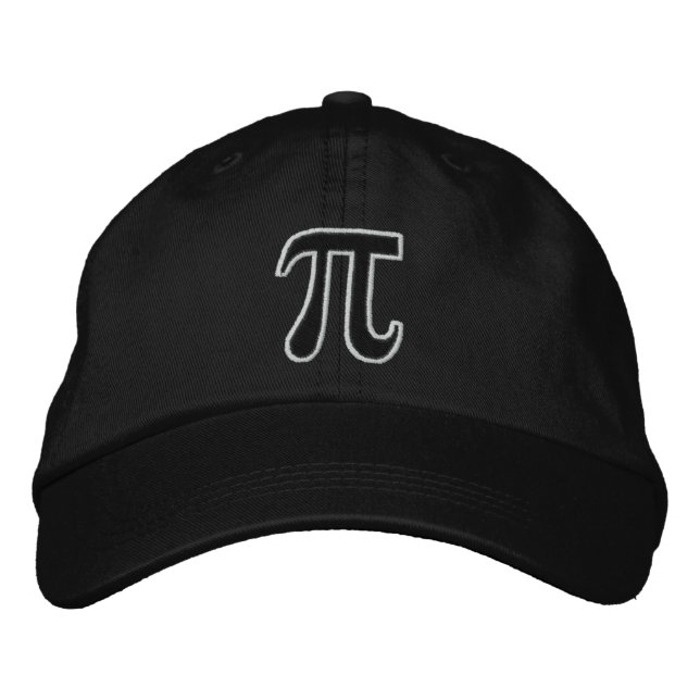 Pi hat bestickte baseballkappe (Vorderseite)