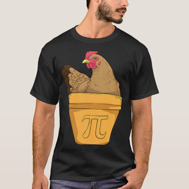 Pi Hühner Topf Mathe Pi Tag T-Shirt (Vorderseite)