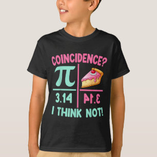 Pi ist gleich Kuchen für glücklichen Pi-Tag Mathe- T-Shirt