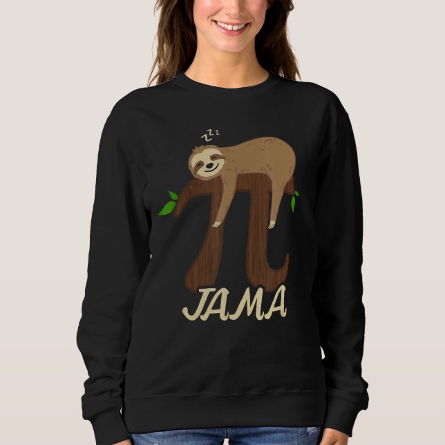 Pi Jama 3 14 Pi Nummer Symbol Sloth Mat Sweatshirt (Vorderseite)