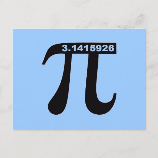 Pi-Karte Postkarte (Vorderseite)