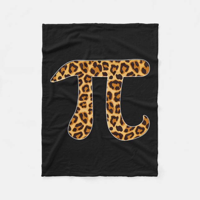 Pi Leopard Print Skin Cheetah Pi Day Mathematik Ne Fleecedecke (Vorderseite)