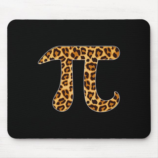 Pi Leopard Print Skin Cheetah Pi Day Mathematik Ne Mousepad (Vorne)