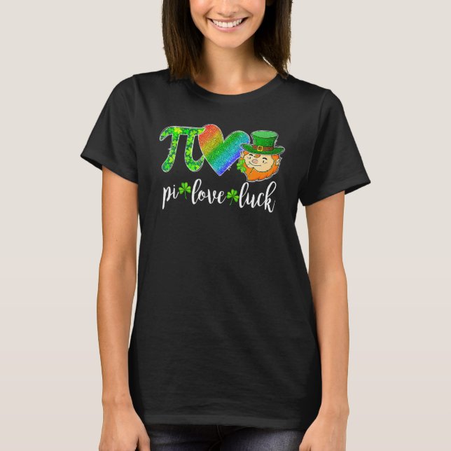 Pi Liebe Luck Math Leprechaun St Patricks D T-Shirt (Vorderseite)