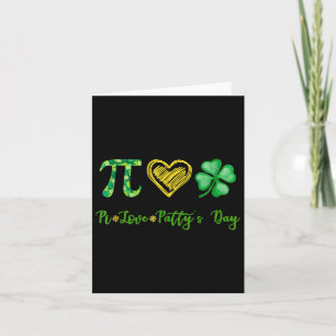 Pi Liebe Shamrock Patty's Day Mathelehrer St. Patr Karte