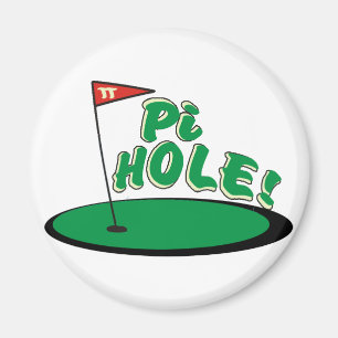 PI-Loch - MATH-SPASS - GOLF Magnet