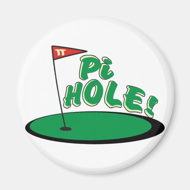 PI-Loch - MATH-SPASS - GOLF Magnet (Vorne)
