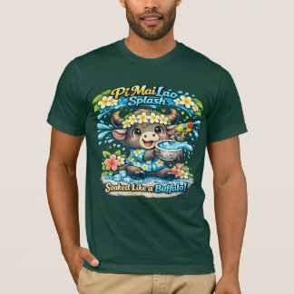 Pi Mai Lao Splash Durchnässt wie ein Büffel Lustig T-Shirt