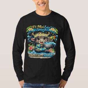 Pi Mai Lao Splash Durchnässt wie ein Büffel Lustig T-Shirt