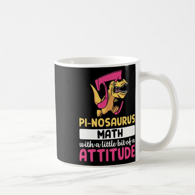 Pi Math Mathematics Dinosaur Dino Pi Day  Kaffeetasse (Rechts)