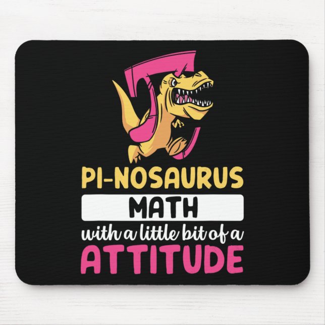 Pi Math Mathematics Dinosaur Dino Pi Day  Mousepad (Vorne)