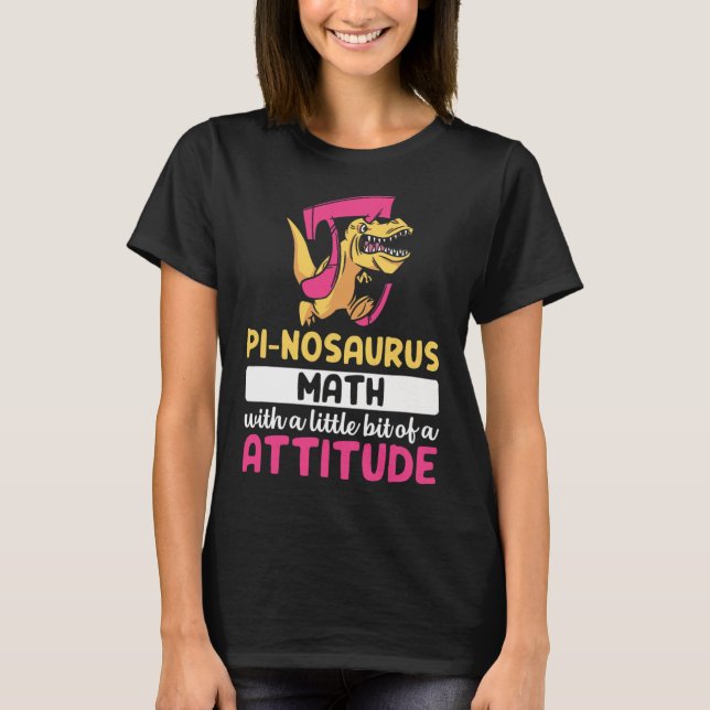 Pi Math Mathematics Dinosaur Dino Pi Day  T-Shirt (Vorderseite)