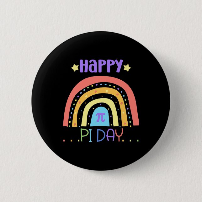 Pi Math Teacher Students Funny International Happy Button (Vorderseite)