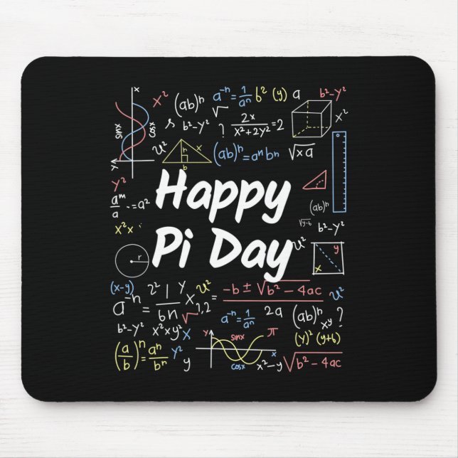 Pi Math Teacher Students Funny International Happy Mousepad (Vorne)