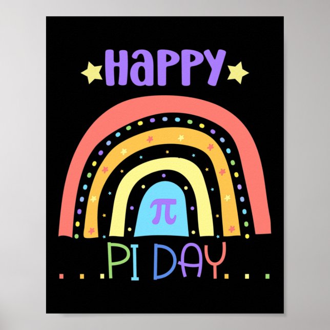 Pi Math Teacher Students Funny International Happy Poster (Vorne)