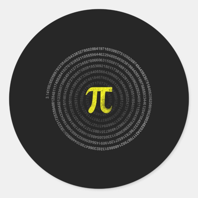 Pi Math Teacher Students Funny International Happy Runder Aufkleber (Vorderseite)