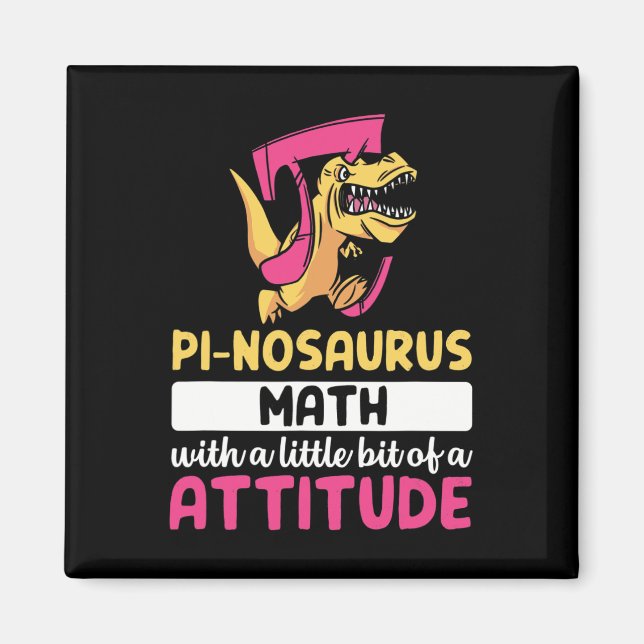 Pi Mathe Mathematik Dinosaurier Dino Pi Tag  Magnet (Vorne)