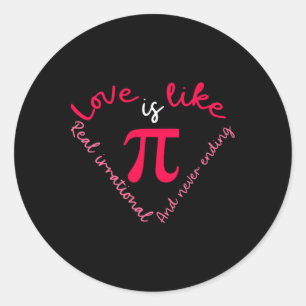 Pi Mathe Science Pi Day Valentine's Day Runder Aufkleber