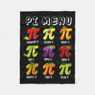 Pi-Menü 3.14 Pi-Symbol Lustiger Obst-Lehrer-Kinder Fleecedecke