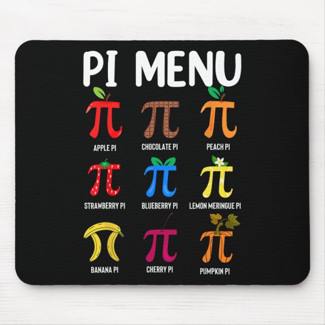 Pi Menü 3.14 Pi Symbol - Mathe Teacher Happy Pi Da Mousepad (Vorne)