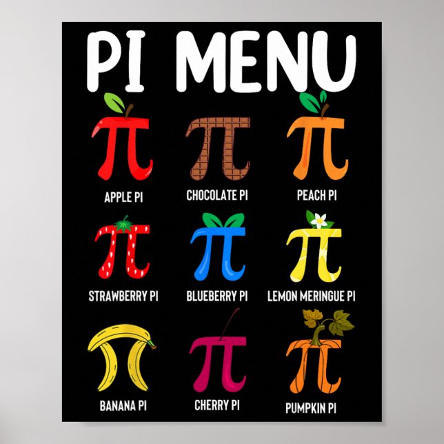 Pi Menü 3.14 Pi Symbol - Mathe Teacher Happy Pi Da Poster (Vorne)