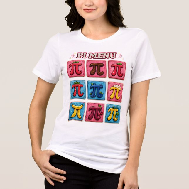 PI MENU – Funny Pi Day 3.14 Math Teacher Design Tri-Blend Shirt (Vorderseite)