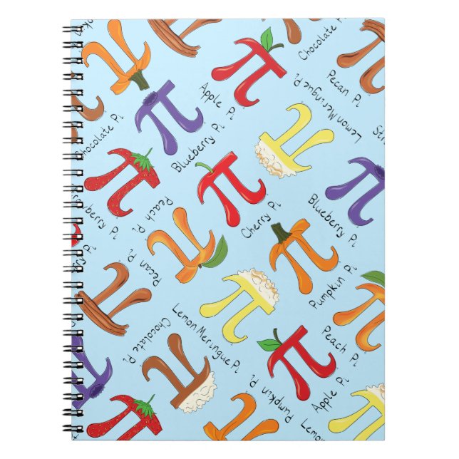 Pi Menu Niedlich Mathematik Pi Day Notebook Notizblock (Vorderseite)