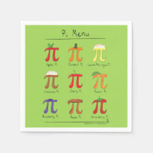 Pi Menu Niedlich Mathematik Pi Day Party Napkins
