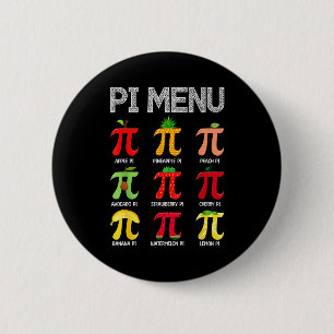 Pi-Menü Obst Glücklicher Pi-Tag Mathelehrer Pi-Sym Button