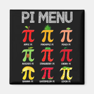 Pi-Menü Obst Glücklicher Pi-Tag Mathelehrer Pi-Sym Magnet