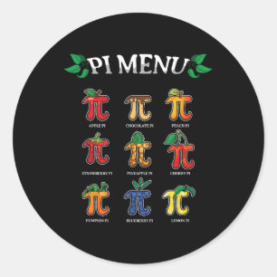 Pi Menü Pi Tag 2025 3.14 Mathe Teacher Pie Menü Ka Runder Aufkleber