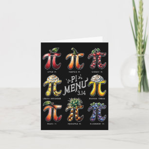 Pi Menü Pi Tag 3.14 Funny Fruit Pie Menü Lehrer Karte