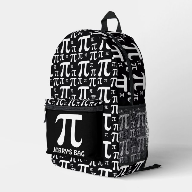 Pi Muster Bedruckter Rucksack (Rückseitige Ecke Rechts)