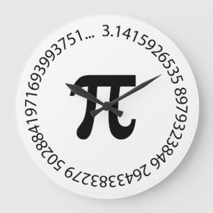 Pi Number Design Große Wanduhr