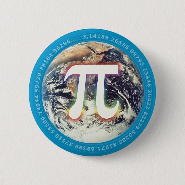 Pi Number on Earth - Mathematik-Taste Button (Vorderseite)