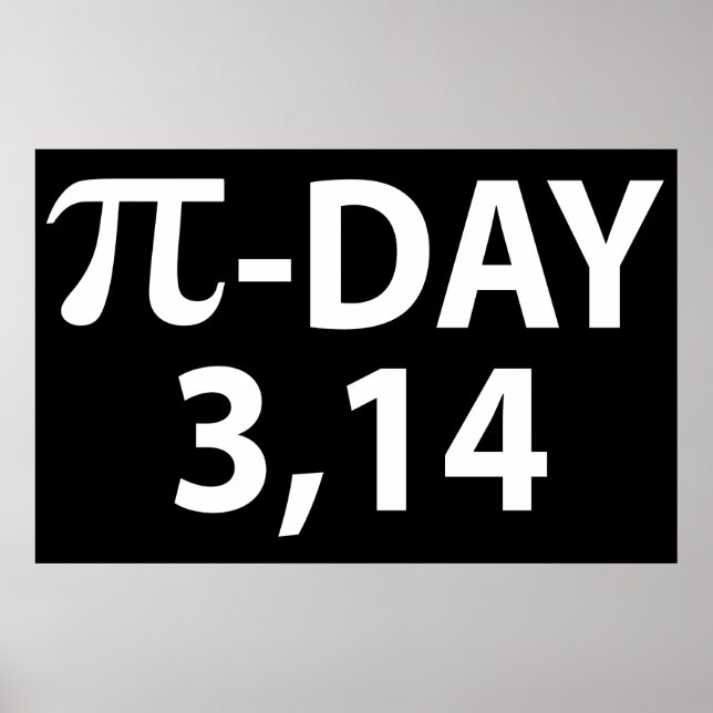 Pi Nummer als Pi-Tag Poster (Vorne)