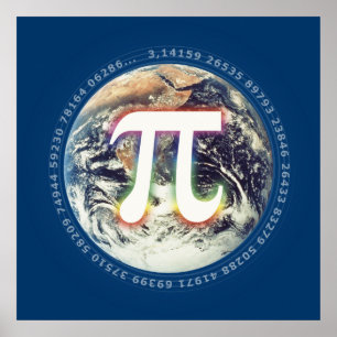 Pi Nummer auf Erden Math Poster