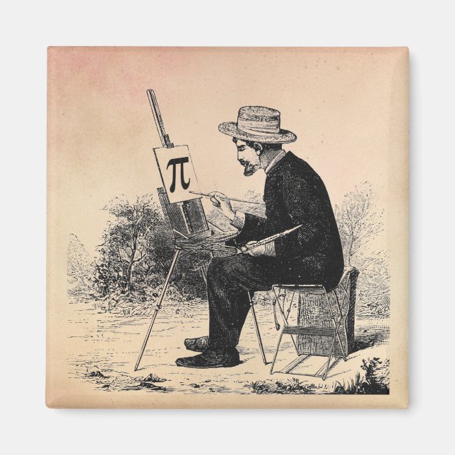 Pi-Nummernzeichnung Magnet (Vorne)