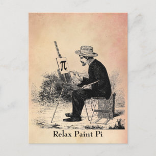 Pi-Nummernzeichnung Postkarte