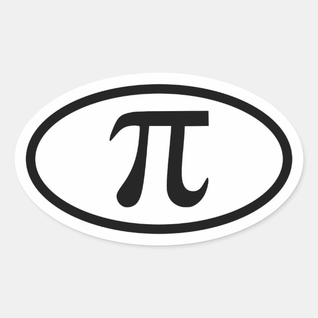 Pi-Oval-Aufkleber Ovaler Aufkleber (Vorderseite)