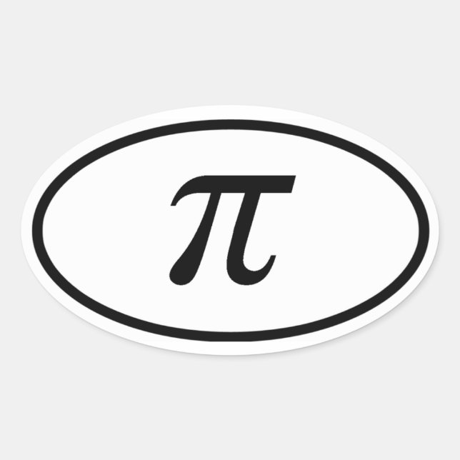 Pi Ovaler Aufkleber (Vorderseite)