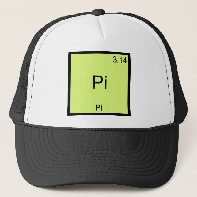 Pi - Pi Funny Math Element Chemistry T - Shirt Truckerkappe (Vorderseite)