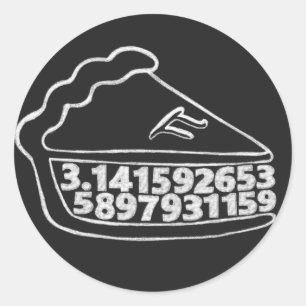 Pi-Pie-Kalkboard-Aufkleber Runder Aufkleber