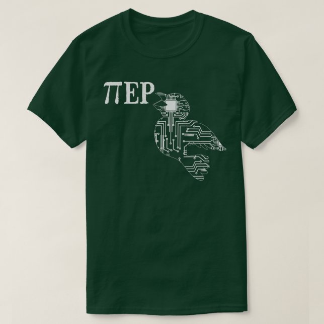 Pi Piep Bird Mathematiker Coder PCB Computer CPU T-Shirt (Design vorne)