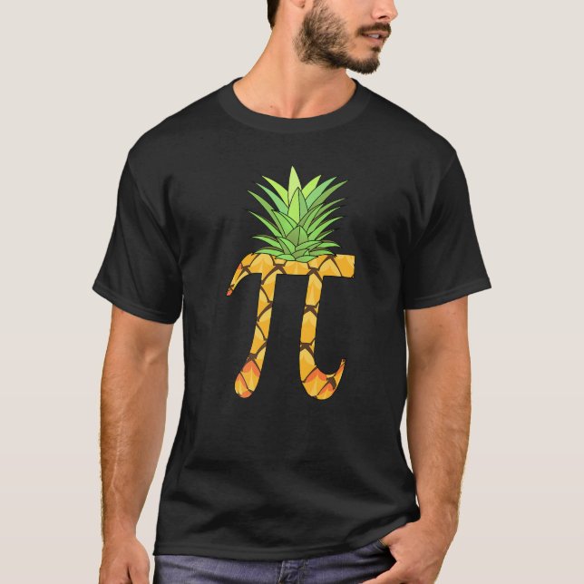Pi Pinaple Cool Mathematik Ananas Symbol T-Shirt (Vorderseite)