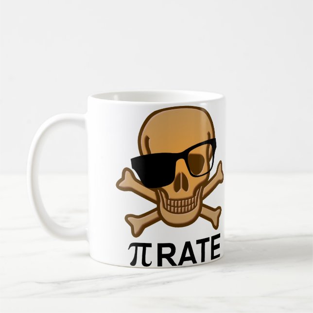 Pi Pirate Funny Math Geometry Tasse Geek Nerd (Links)