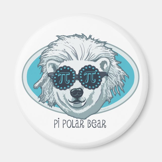 Pi Polar Bear Magnet (Vorne)